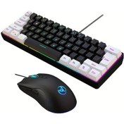 Resim Cordial Hxsj Kablolu Klavye Ve Fare Seti 61 Tus Ince Film Klavye Cift Renkli Enjeksiyon Tus Kapakli Renkli Arkadan Aydinlatmali Usb Tak Ve Kullan Black Diğer 