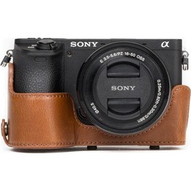 Resim MegaGear Sony Alpha A6500 (16-50 mm) Suni Deri Kamera Çantası 