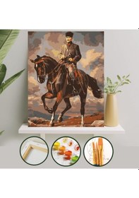 Resim Sayılarla Boyama Tuval Seti 40X50 Cm - Atatürk 