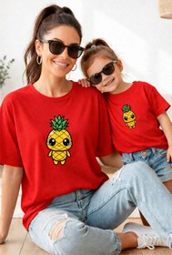 Resim genosha Anne Kız 100% Pamuk T-shirt Mama Mini Mother Daughter TEKLİ FİYAT 