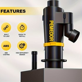 Resim Ahşap İşleme Ev Kül Elektrikli Süpürgesi için 2 Filtre Elemanı ile Vurulma Ayırıcı Toz Toplayıcı Ayırıcı Hortum Dahil Değildir 