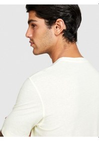 Resim Sisley Keten Karışımlı Normal Kesim Bisiklet Yaka T-shirt Erkek 2v3 T-shirt - 324p3ıycs103t 2v3 