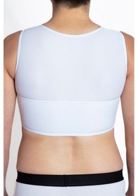 Resim FTMSMALLS Binder Göğüs Korsesi Jinekomasti Korsesi Göğüs Düzleştirici Ve Toparlayıcı Korse Beyaz 