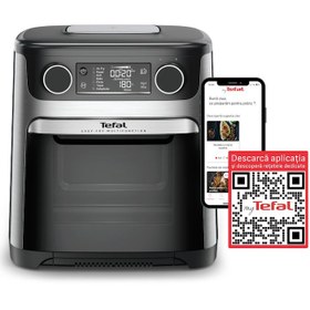 Resim Tefal Easy Fry Çok Fonksiyonlu Hava Fritözü ve Fırın FW556DE0, 1800W, 15 l, 9 otomatik program, LCD ekran, Ekstra Çıtır teknolojisi, Ayarlanabilir sıcaklık, Gümüş/Siyah 