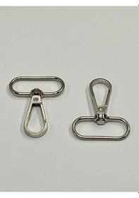 Resim Karantuhafiye Çanta Kancası / Büyük Klasik Model / 2 Li Set Gümüş Gümüş 