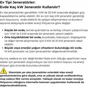 Resim Factor Benzinli Jeneratör, 8 Kw / 10 Kva, Monofaze, KGL10000CE 