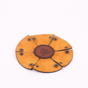 Resim Perlotus Deri El Yapımı Deri Kahverengi Çerez Kasesi-1 Adet 