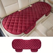 Resim 1 adet, Araba Koltuğu Minderi, Arka Üç Kişilik Tek Parça, Kısa Peluş Yumuşak Duffel Çanta Araba Koltuğu Minderi Kaymaz Taban ve Depolama Torbası ile, Evrensel Sedan, Kamyon, SUV, MPV, RV için Uygun 
