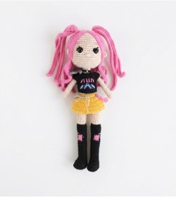 Resim MİNOHOUSE Amigurumi K-Pop Demon Hunters Mira Bebek Organik Oyuncak 