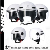 Resim Shiro Kioto Jet Motosiklet Kaskı Xl Beden Inci Beyaz 