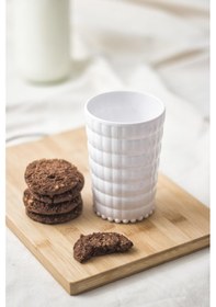 Resim Allegra Beyaz Akrilik Bardak 400 Ml Su, Meşrubat Ve Kahve Yanı Sunumlar İçin Cam Değildir Kırılmaya Dayanıklı Tekli Çok Renkli 