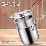 Resim 3 adet Set Paslanmaz Çelik Kızartma Tavası, Yükseltilmiş Tasarım, Kolay Erişim, Gıda Sınıfı Paslanmaz Çelik, Güç Kaynağı Gerektirmez, Skewering ve Tempura için Mükemmel, Skewering Pişirme | Fonksiyonel Mutfak Gereçleri | Kapağı El ile Tutma 