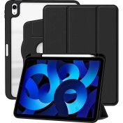 Resim M.TK Moveteck Apple ipad 10. Nesil 10.9 Inç 2022 Uyumlu Stand Özellikli Kılıf Yatay Dikey Dönen Üç Katlı Koruyucu Zırh Koruyucu Kılıf 