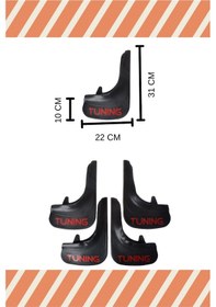 Resim Opel Vectra B 1995-2003 Tunıng Yazılı 4'Lü Tozluk Çamurluk Paçalı 