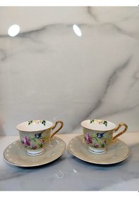 Resim Vanilla New Bone China Kahve Fincanı 2 Kişilik Ekru 