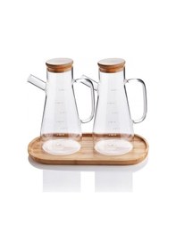 Resim Borosilikat Cam Yağlık Standlı Set 2'Li 900 ML 