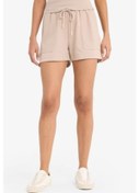 Resim DeFacto Regular Fit Esnek Belli Bağcıklı Bermuda Şort D3327AX25SPBG130 Bej 