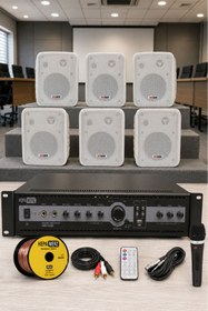Resim Lastvoice High Voice Paket-3 Bölgeli Anfi Ve Duvar Hoparlör Ses Anons Sistemi Seti 