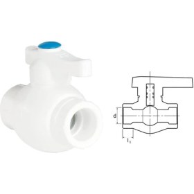 Resim Ege Yıldız Pprc 40 mm Küresel Vana Gri 