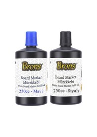 Resim Mavi Siyah Yazı Tahta Kalem Mürekkebi 250ml 1 Adet Brons Tahta Kalemi Mürekkebi Kolay Silinebilir 250gr Okul Sınıf Siyah 