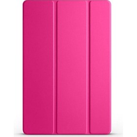 Resim Galaxy Tab A9 Uyumlu Zore Smart Cover Standlı 1-1 Kılıf-pembe Koyu 