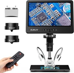 Resim Elikliv EDM602 10.1" LCD Dijital Mikroskop 3 Lensli 2160P - 24MP 