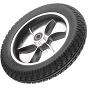 Resim Reedark Elektrikli Tekerlekli Sandalye Ön Tekerleği: 10 İnç Katı Lastik, 12mm 6001 Yataklı, Sürtünme Dirençli, Şok Emici Alüminyum Alçı 