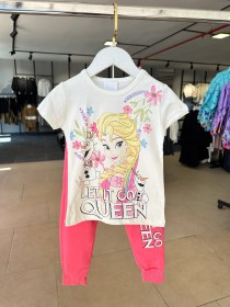Resim Kız Çocuk Fuşya Frozen 3’lü Takım 