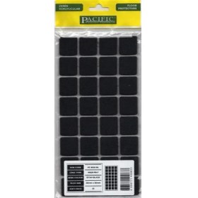 Resim Verto Pacific 6025 Bl Yapışkanlı Keçe 25 mm x 25 mm Siyah 