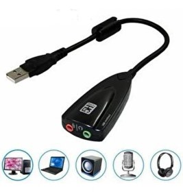Resim 7.1 usb 12 kanal 64 bit 5hv2 destekli kablolu audio çevirici harici ses kartı 