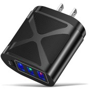 Resim Kokko Cep Telefonu Şarj Kafası Yanmaz Malzeme 3.1a Çok Bağlantı Noktalı 3usb + Pd Tip-c Cep Telefonu Şarj Cihazı 