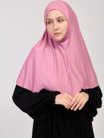 Resim manolyaşal islamic hijab Pratik Eşarp Peçeli-peçesiz Hazır Türban Sufle Pembe 