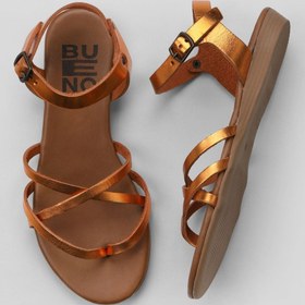 Resim Bueno Shoes Turuncu Parlak Deri Kadın Parmak Arası Sandalet 01wu7427 
