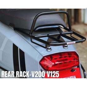 Resim Lambretta V 50-125-200 Arka Çanta Taşıma Demiri Siyah / Friendship 