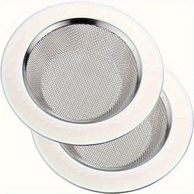 Resim 2 adet Paslanmaz Çelik Mutfak Lavabo Filtreleri, Standart Mutfak Lavaboları için Manyetik Bağlantı ile 4.5 İnç Çaplı Geniş Kenarli Drenaj Süzgeçleri, Paslanmaz ve Temizlemesi Kolay, Mutfak Lavabo Aksesuarları 