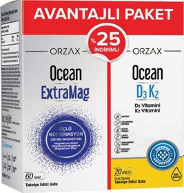 Resim Ocean Extramag 60 Tablet + Ocean D3 K2 20 ML 