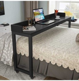 Resim Zizuva Tasarım Tekerlekli Çalışma Masası Siyah 