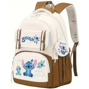 Resim Honeybeeshop Disney Stitch Kahverengi Büyük Kapasiteli Okul Sırt Çantası Laptop Bölmeli Diğer 