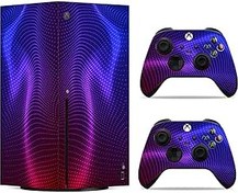 Resim NOWSKINS Disko Işıkları Xbox Serisi X Cilt Sarma, Konsol için Premium 3M Xbox Serisi X Kaplamaları, Xbox Serisi X Cilt Seti için Özel Vinil Kapak Kaplamaları Sarar Özel Xbox Denetleyici Kaplaması 