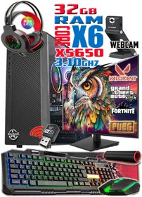 Resim WARBOX Owl Xeon X5650 32gb Ram 256gb Ssd 250gb Hdd R7 240-4gb E.kartı 19" Monitör Gaming Bilgisayar 