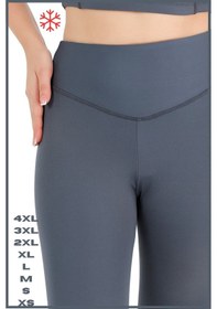 Resim Missmaral Kadın Kışlık Içi Polarlı Yüksek Bel Toparlayıcı Tayt Lacivert Curve High Waist Fleece Winter 1051 Antrasit 
