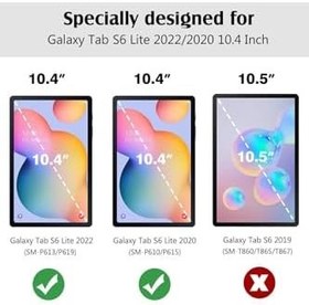 Resim Fogy Galaxy Tab S6 Lite 10.4 SM-P610/P615 ile Uyumlu Çıkarılabilir Bluetooth Klavyeli Klavye Kılıfı, Mor 