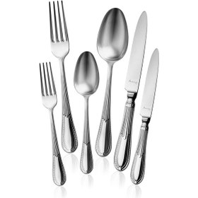 Resim Aryıldız Nature 84 Parça 12 Kişilik Çatal Kaşık Bıçak Takımı Ar263099 Gri 