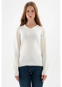 Resim Fashion Friends Kadın Kazak Ekru 23k0244k1 24ke21000002 E2111 Ekru 