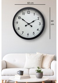 Resim Zentime 60 Cm Siyah Modern Duvar Saati Diğer 