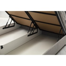 Resim Minar 90X190 Vitalia Baza Başlığı Seti - Açık Gri 