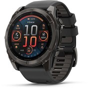 Resim Garmin Fenix 8 51 MM Amoled Sapphire Karbon Gri DLC Siyah-Gri Silikon Kayışlı Akıllı Saat Garmin