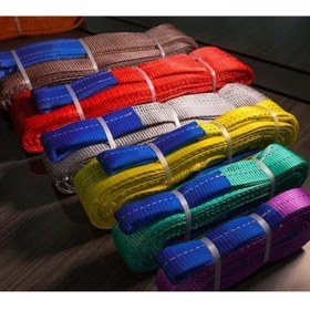 Resim KAYRA LEATHER CRAFT KLC 1 Ton 1 Metre Lila Renk Sapan Polyester Spanzet Sağlam Yük Kaldırma Taşıma İndirme Halat 1T1M 