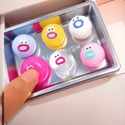 Resim 1 kutu 6 rastgele renkli - Renkli PVC'den yapılmış mini çizgi film yüz şekilli heykelcikler, iç ve dış mekanlar için ideal | Sevimli koleksiyon dekorasyonu, ev ve bahçe süslemesi için mükemmel | İyimser tasarım | Dayanıklı plastik, şirin detaylar 