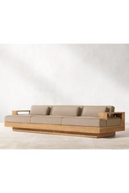 Resim Latanwood Nicole Ahşap Lüx Oturma Grubu 